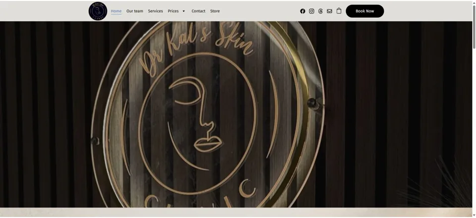 Website preview for Dr Kal’s Skin Clinic in Haverfordwest