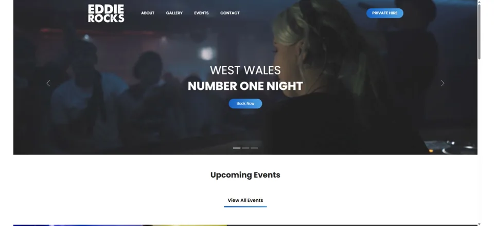 Website preview for Eddie Rocks in Haverfordwest