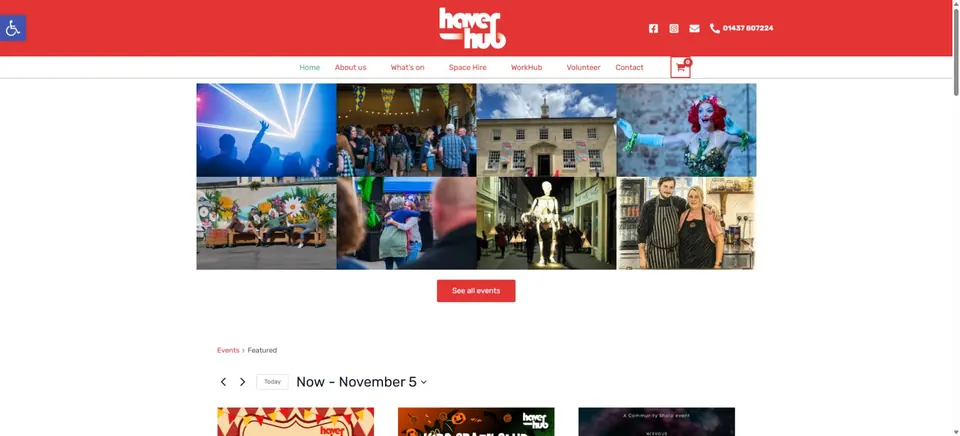 Website preview for Haverhub in Haverfordwest